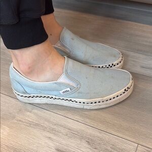Vans Light Blue Slip-On Shoes